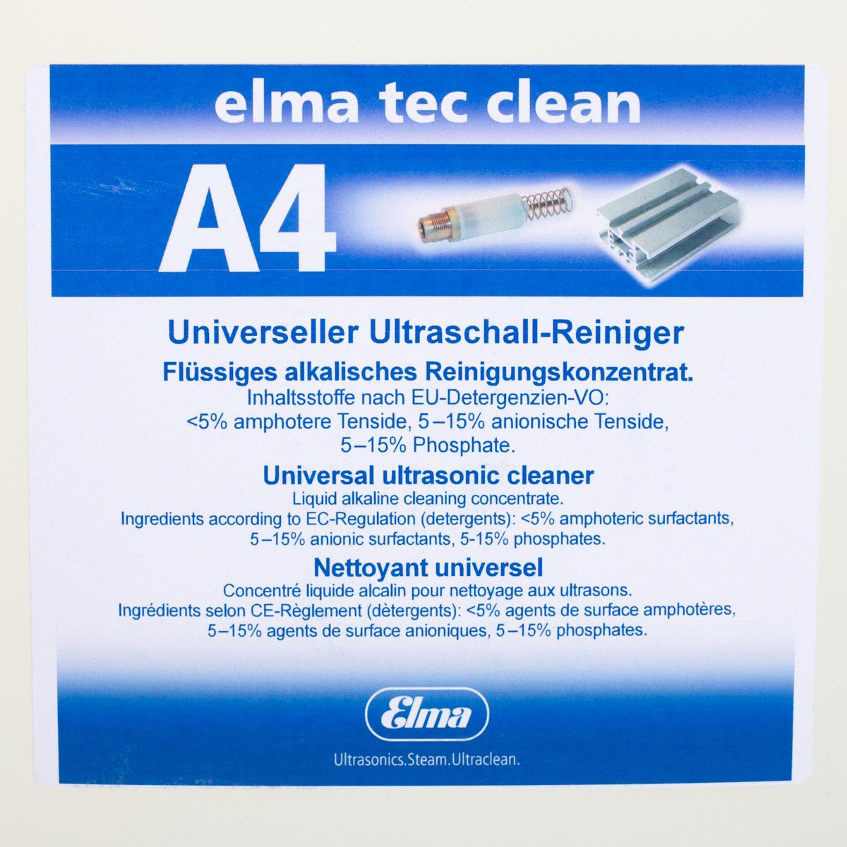 elma tec clean A4 Etikett Vorderseite