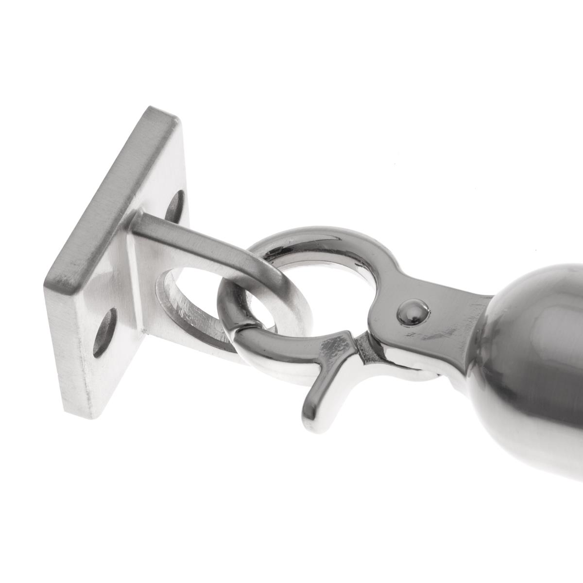 STOPPO Wandhalter für Kordeln und Taue, silber