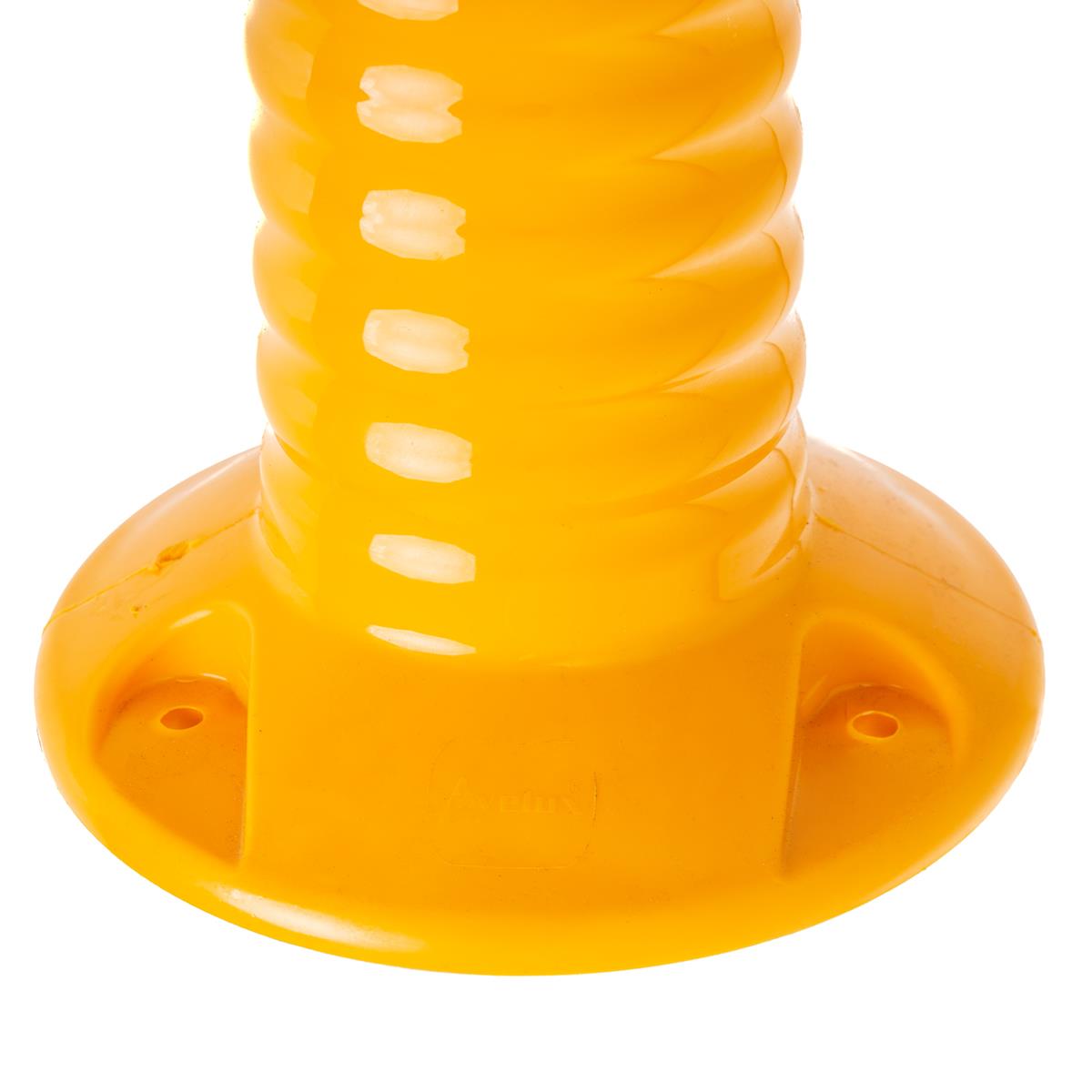 Leitpoller Flexipfosten, gelb mit schwarzen Streifen, 80 mm Durchmesser