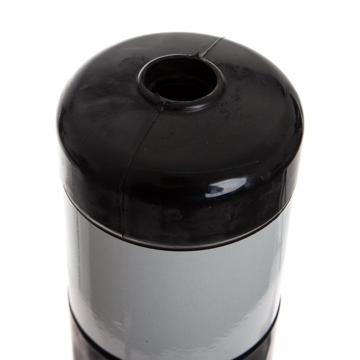 Leitpoller Flexipfosten, schwarz-silber, 80 mm Durchmesser