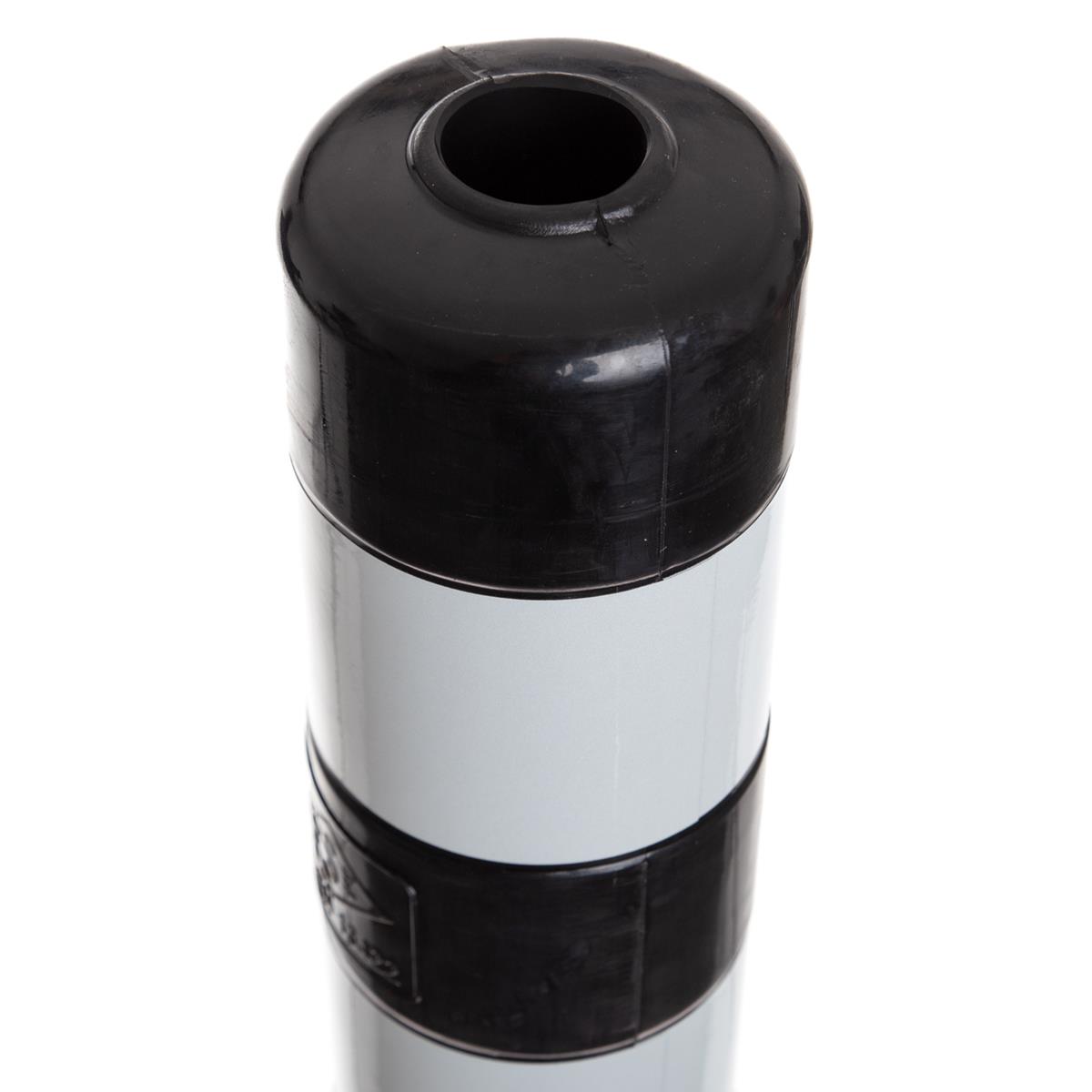 Leitpoller Flexipfosten, schwarz-silber, 80 mm Durchmesser