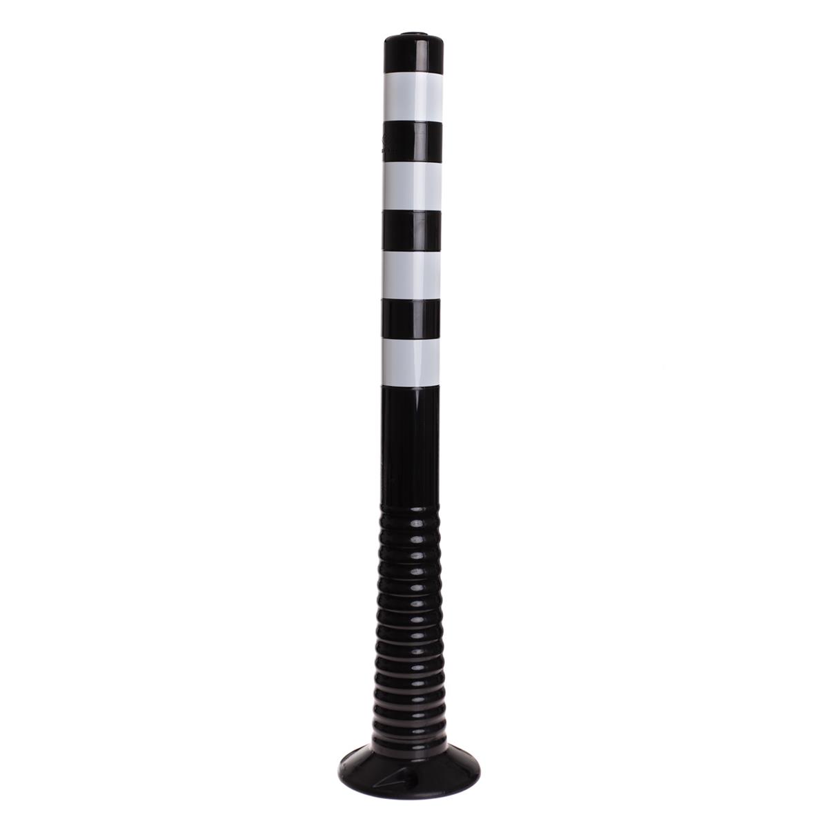 Leitpoller Flexipfosten, schwarz-silber, 80 mm Durchmesser