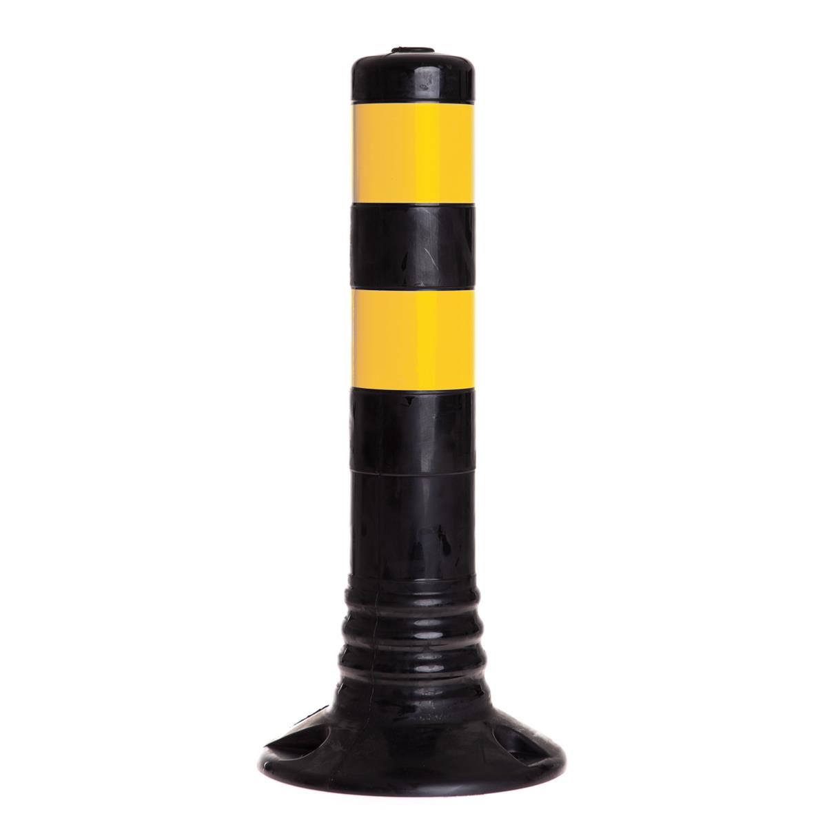 Leitpoller Flexipfosten, schwarz-gelb, 80 mm Durchmesser