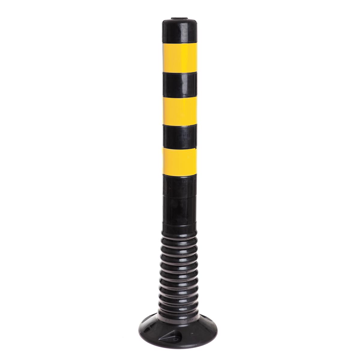 Leitpoller Flexipfosten, schwarz-gelb, 80 mm Durchmesser