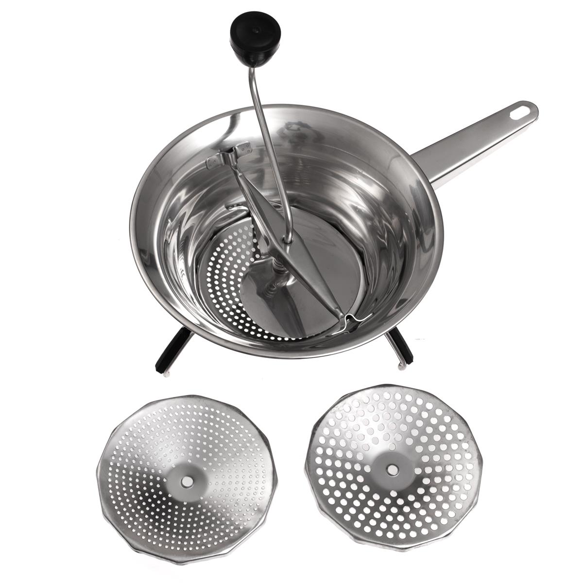 Großansicht der Bildergalerie Passiersieb mit 3 Siebeinsätzen & Kurbel, 24 cm