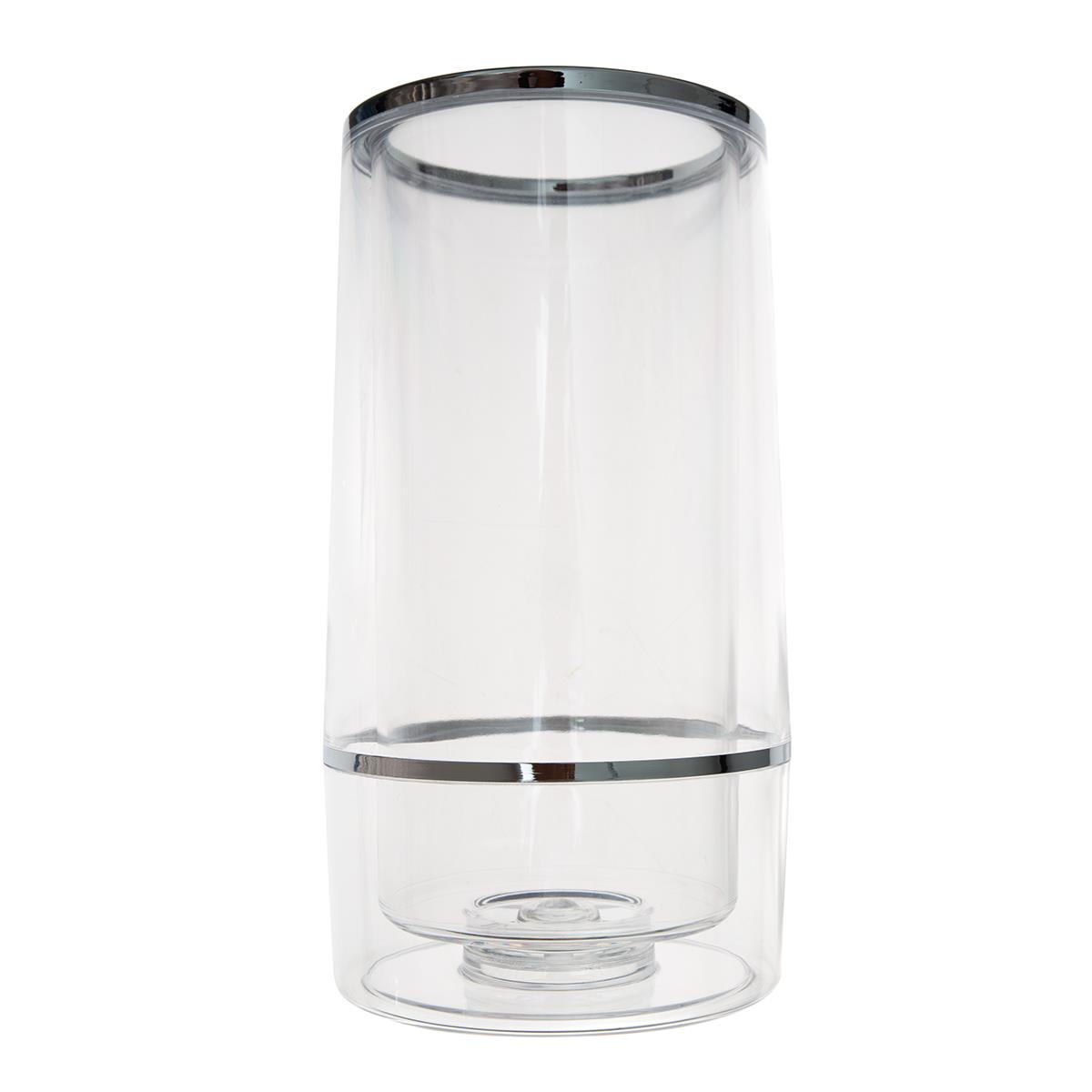 Flaschenk&uuml;hler mit Chromrand, &Oslash; 12 cm H: 23 cm