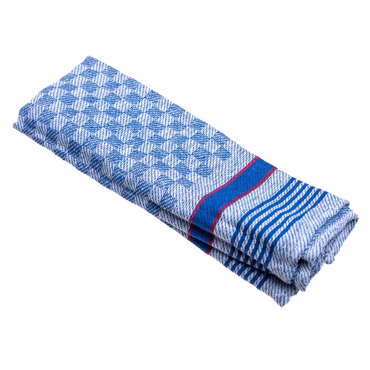 Grubentuch blau-kariert, Baumwolle, 12 Stück