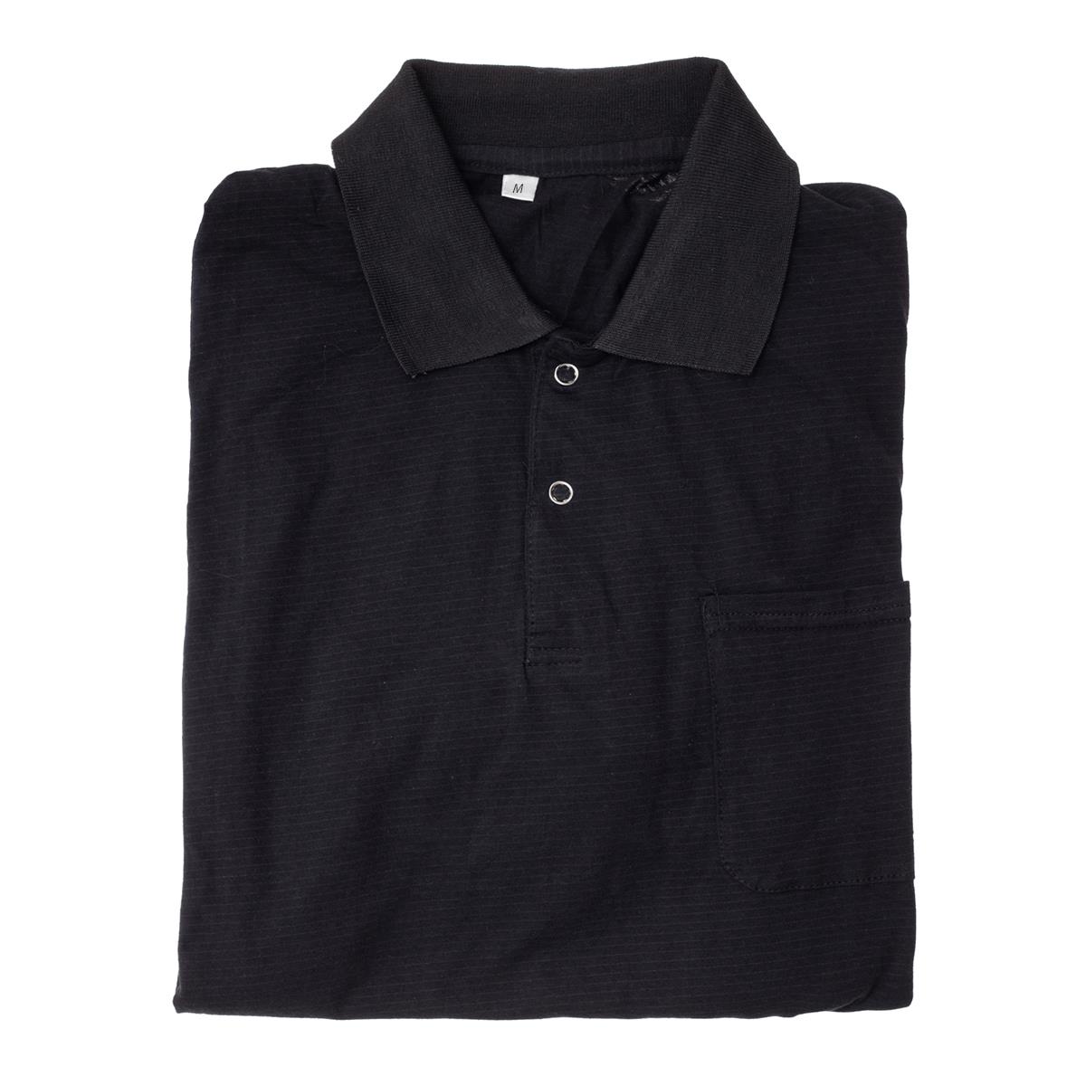 ESD Polo Shirt, Schwarz, V-Ausschnitt