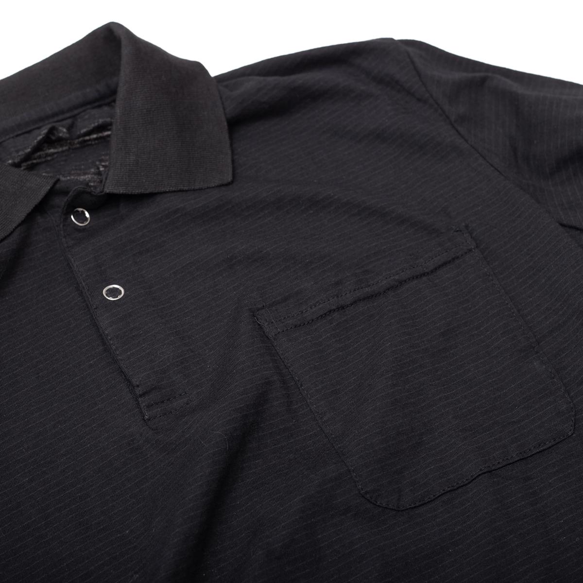 ESD Polo Shirt, Schwarz, V-Ausschnitt, Brusttasche