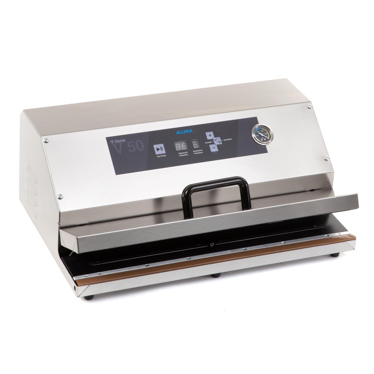 Verpackungsmaschine V 50 geöffnet