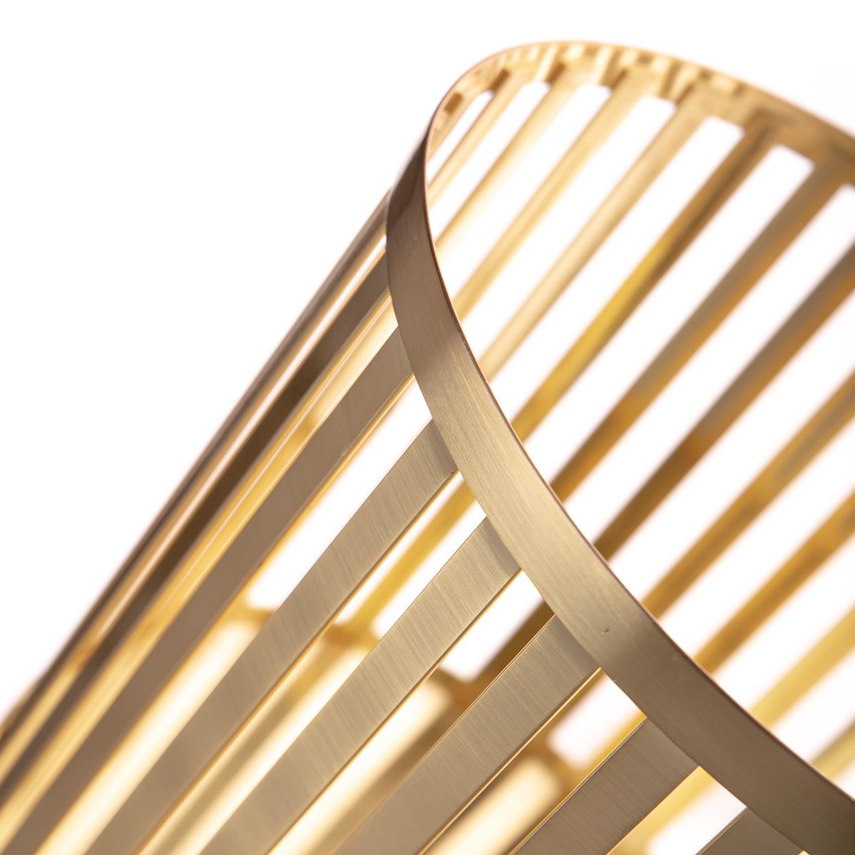 Korb/Ständer aus  Metall, gold brushed