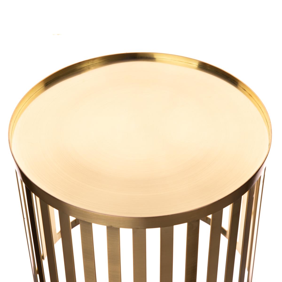 Korb/Ständer aus  Metall, gold brushed