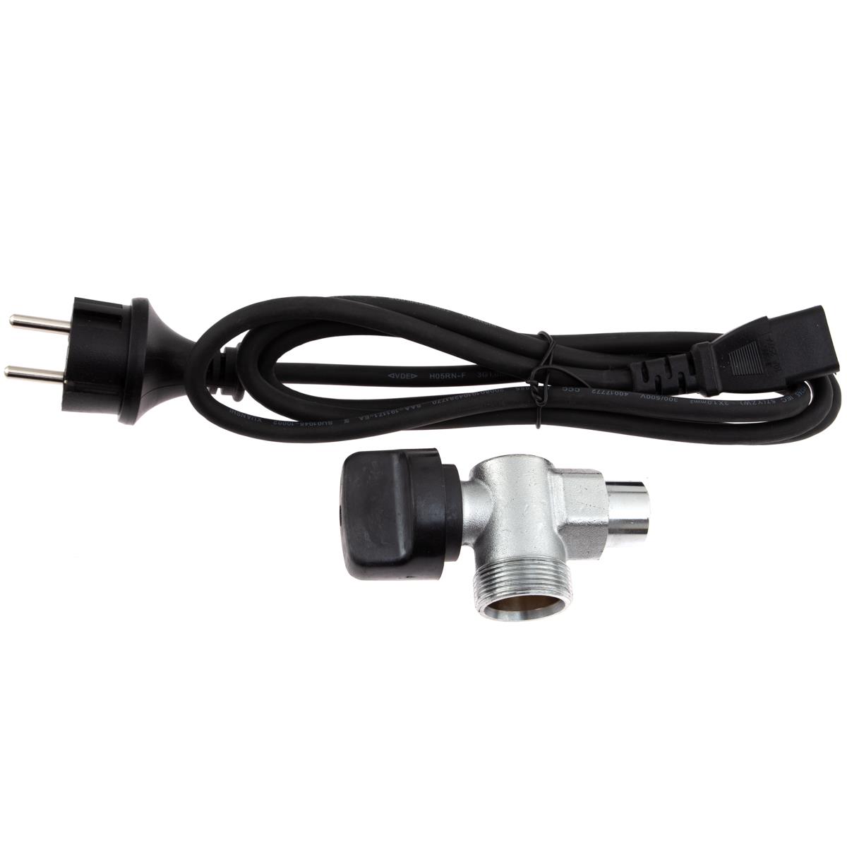 Stecker und Auslaufhahn