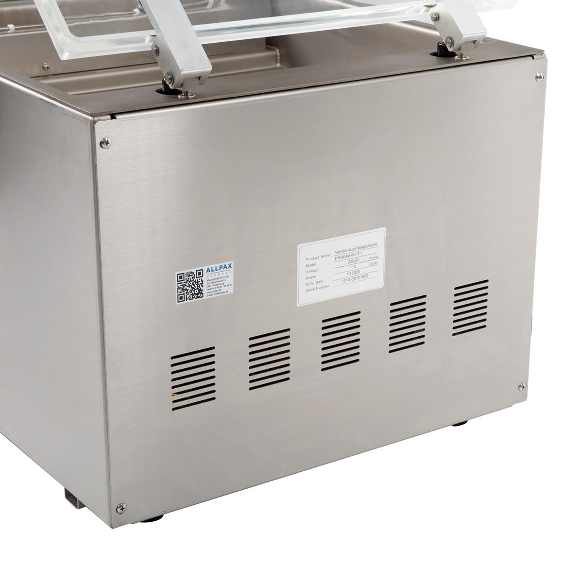 Vakuumiergerät KV 415 Rückseite