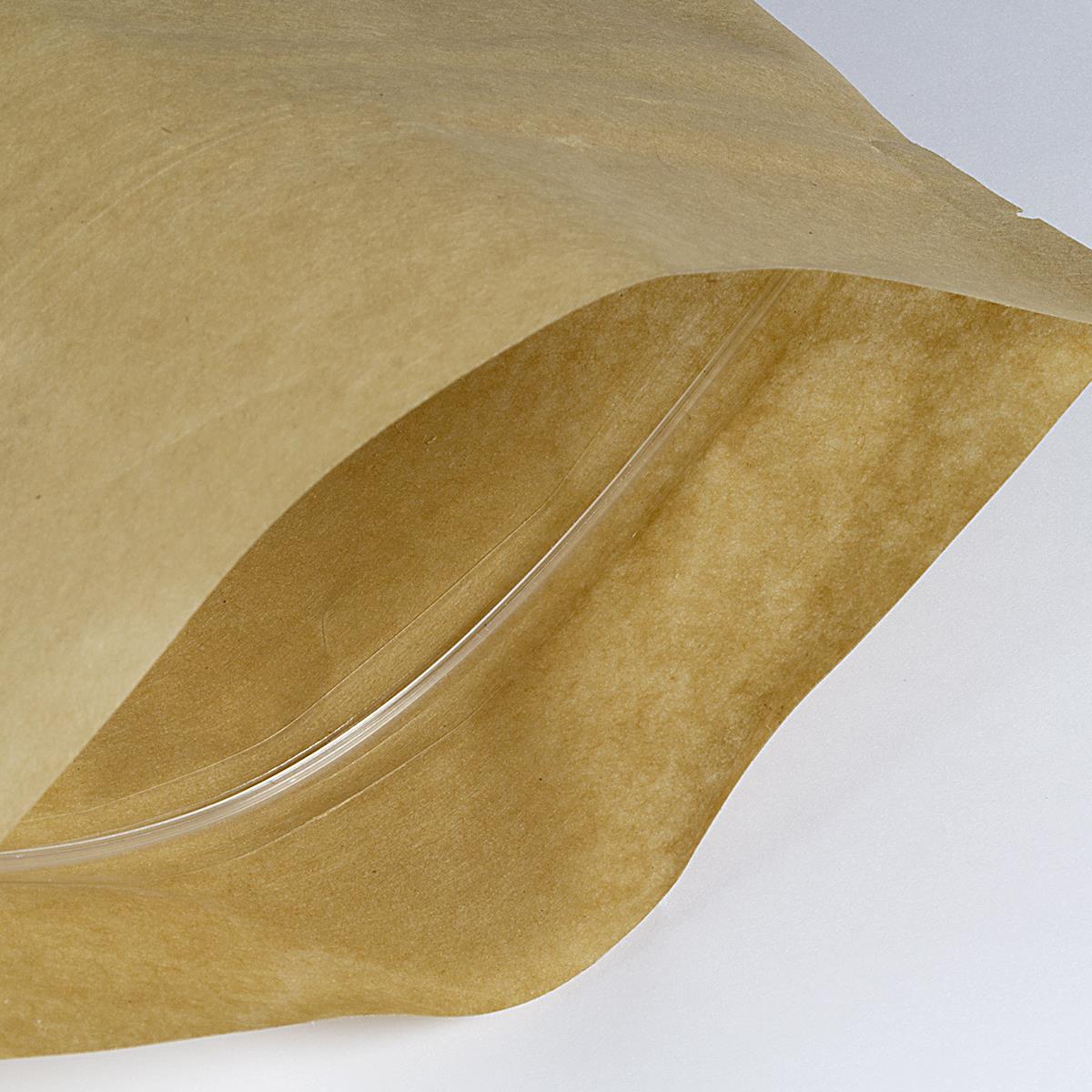 Blockbodenbeutel Papier geöffnet