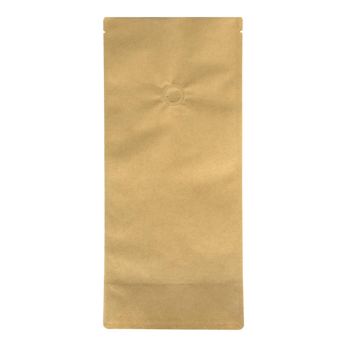 Blockbodenbeutel Papier mit Seitenfalte und Luftventil