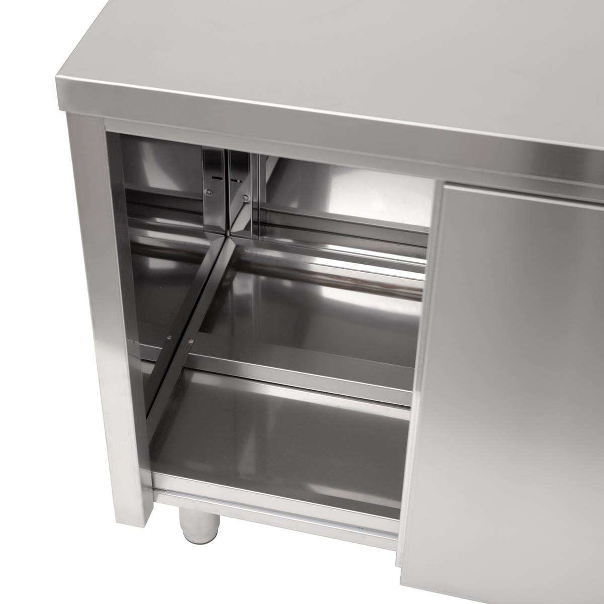 Innenraum Edelstahlschrank
