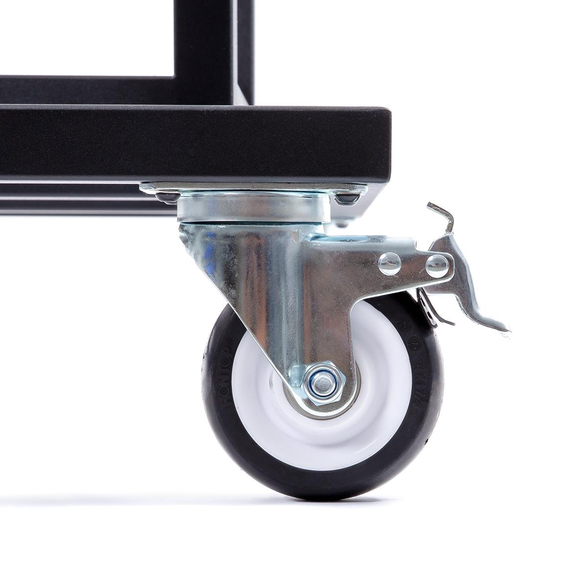 Transportwagen mit PVC Rohren für 16 Absperrständer