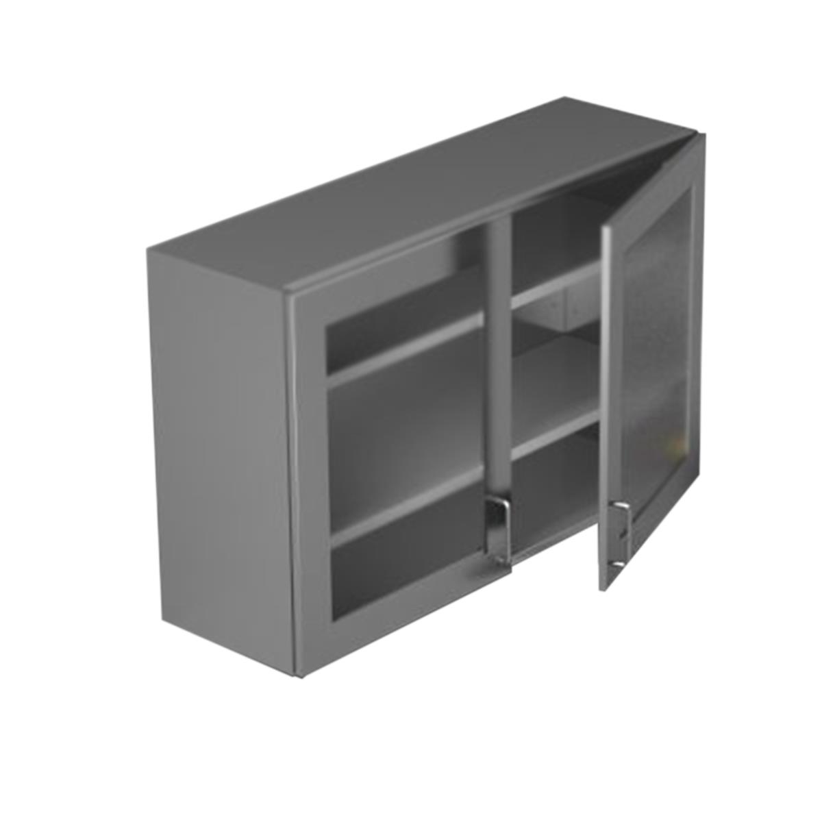 Großansicht der Bildergalerie Wandschrank mit Glas-Flügeltüren, 76 cm