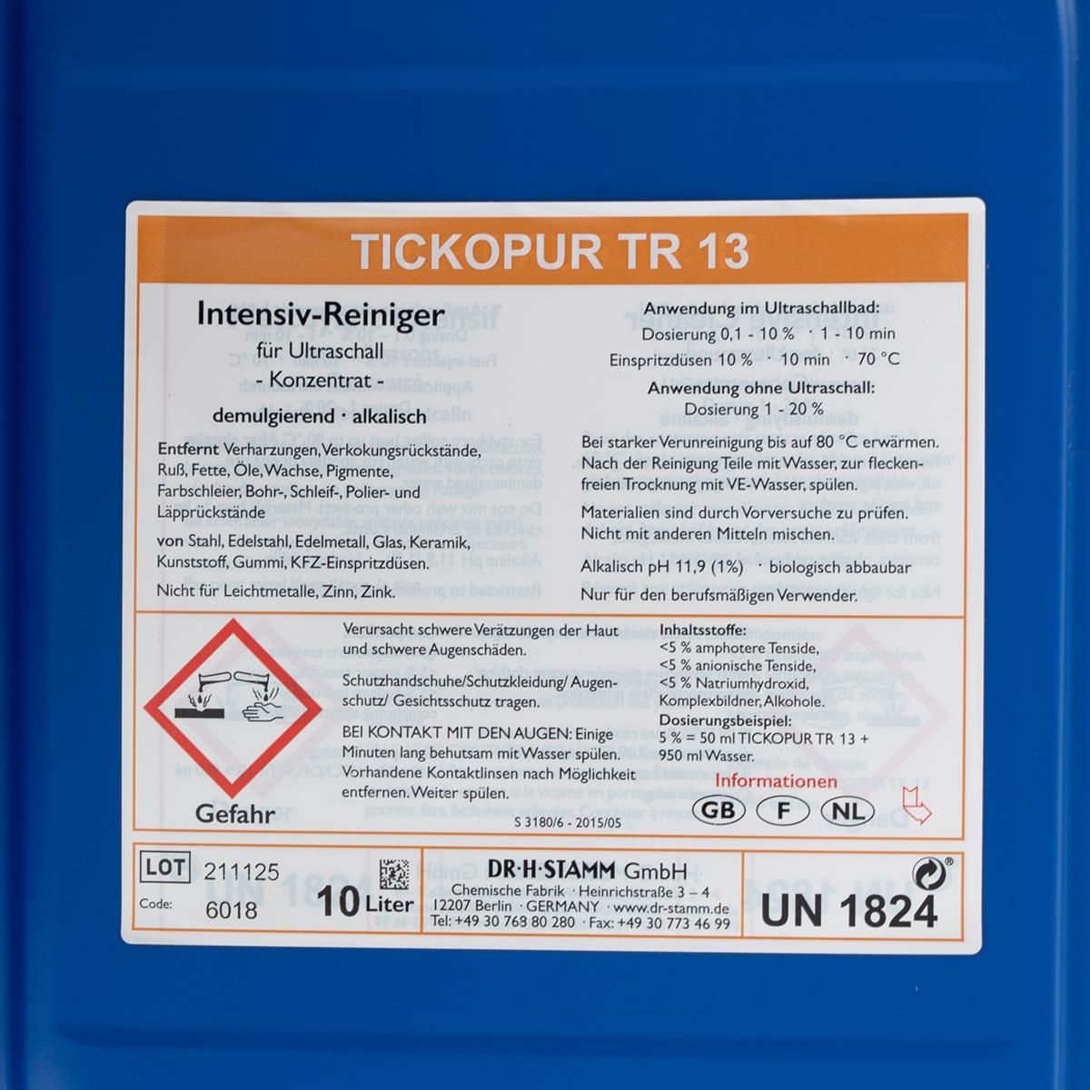 TICKOPUR TR 13 Etikett
