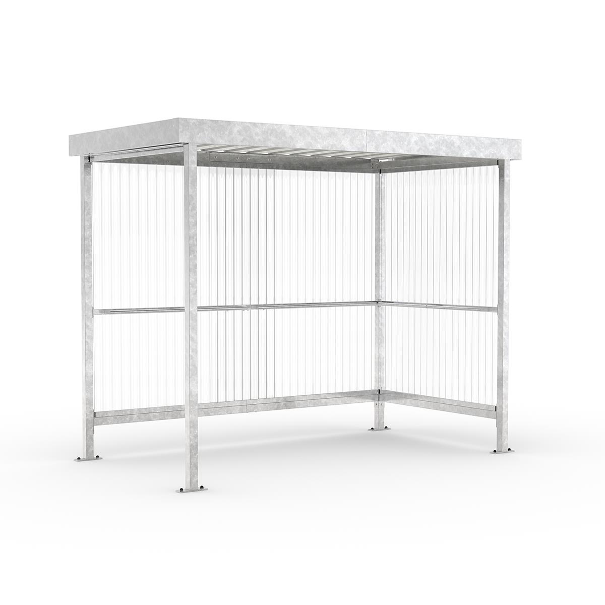 Raucherunterstand / Wartehalle Maxi 2,96 x 1,58 x 2,36 m