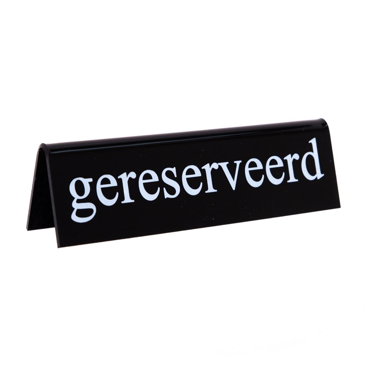 Tischschild gereserveerd