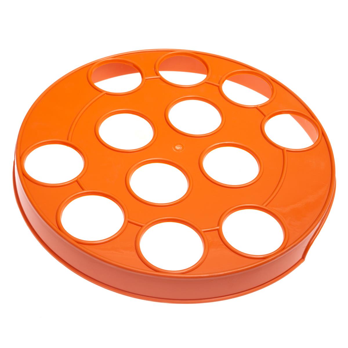 HENDI Bierglasträger 12 Gläser à Ø 5,5 cm ABS Kunststoff Ø 31,5 x 3,5 cm orange, Gastro Gläserträger