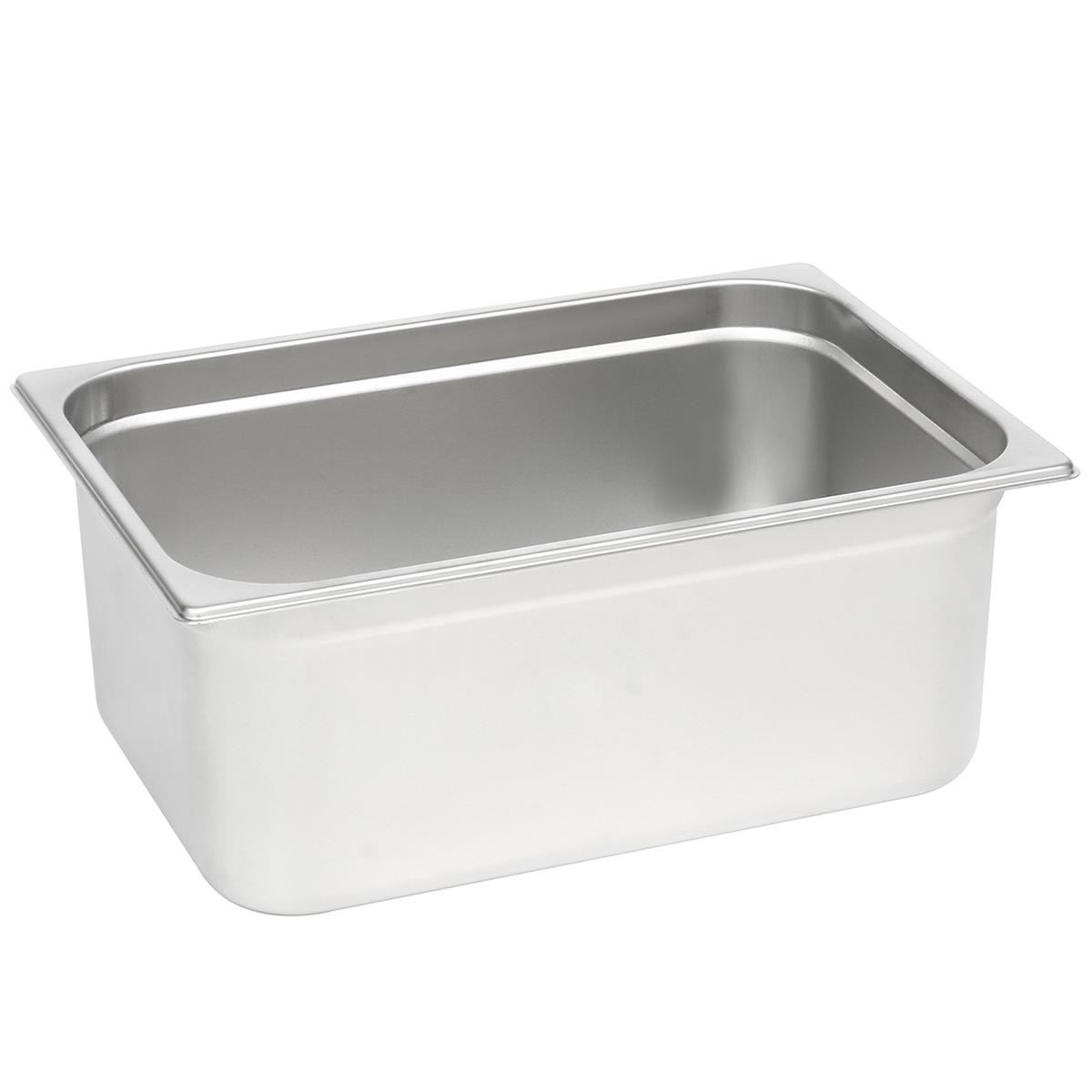 Speiseeisbehälter Edelstahl 13 l - 36 x 25 x 15 cm - spülmaschinengeeignet, Eiscremebehälter Gastro