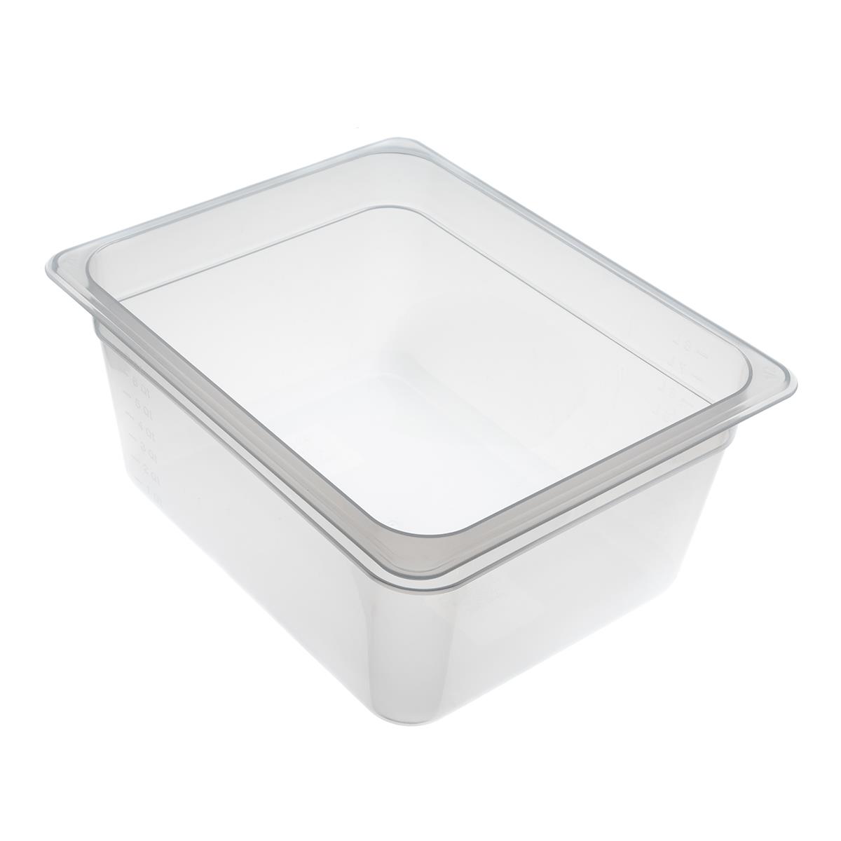 GN Behälter 1/2 150 mm aus Kunststoff 33 x 27 cm Polypropylen transparent -40 °C bis 70 °C, Gastronormbehälter