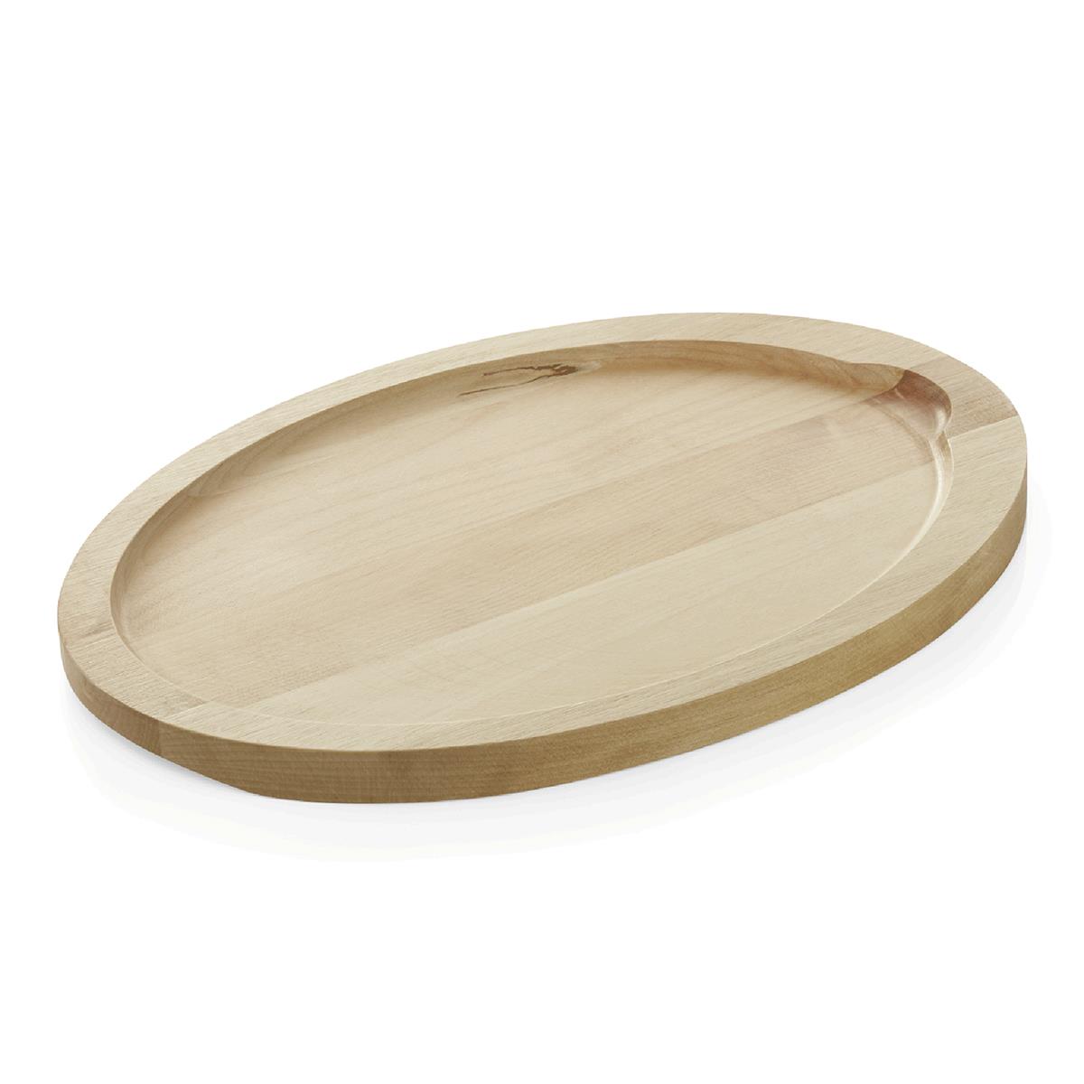 Holzuntersetzer oval 35 x 19 x 1,5 cm Bambus Kork Holz Vollweide, Untersetzer