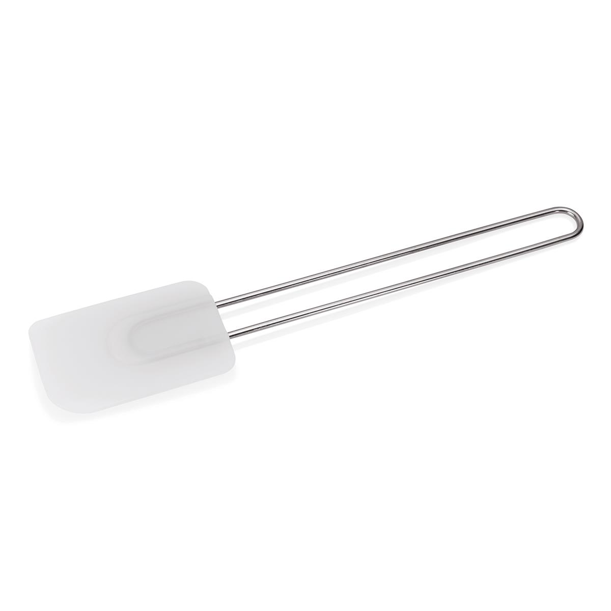 Teigspatel 32 cm Silikon Edelstahl weiß, Teigschaber