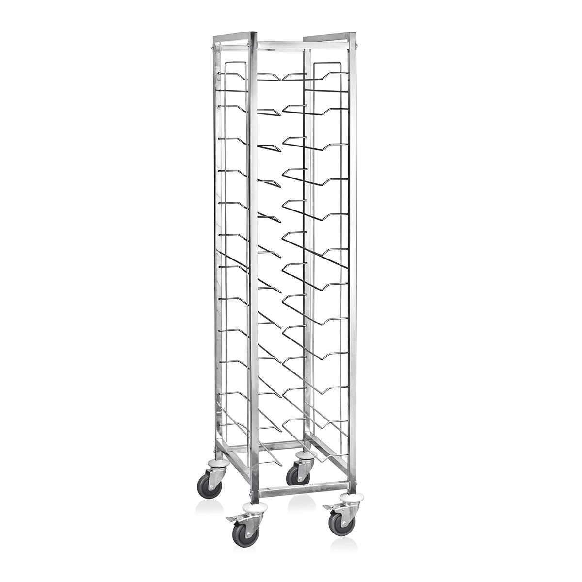 GN Regalwagen für 12 Tabletts 60 x 39 x 180 cm 4 schwenkbare Rollen