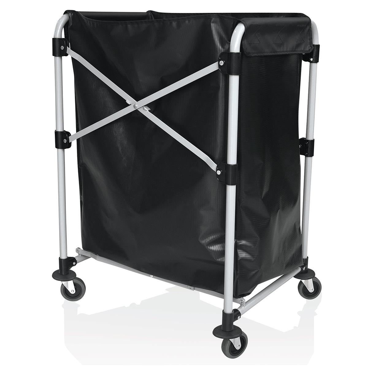 Wäschewagen 150 l 1 Wäschesack 66 x 49,5 x 86 cm Vinyl Eisen 4 Rollen