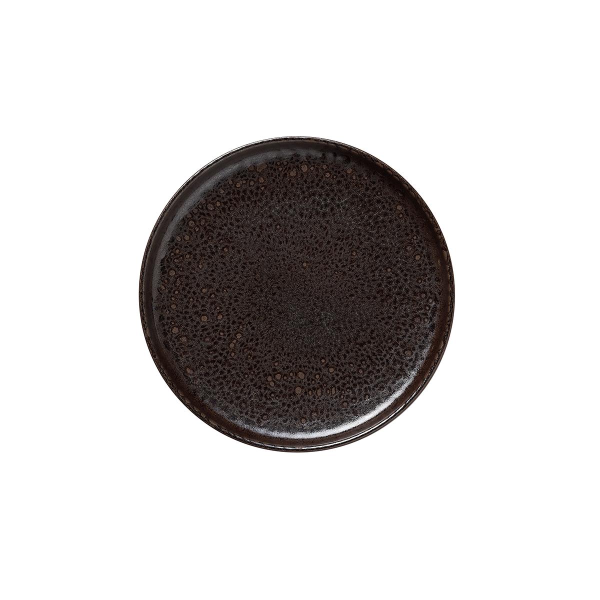 Teller flach Metallic Brown
