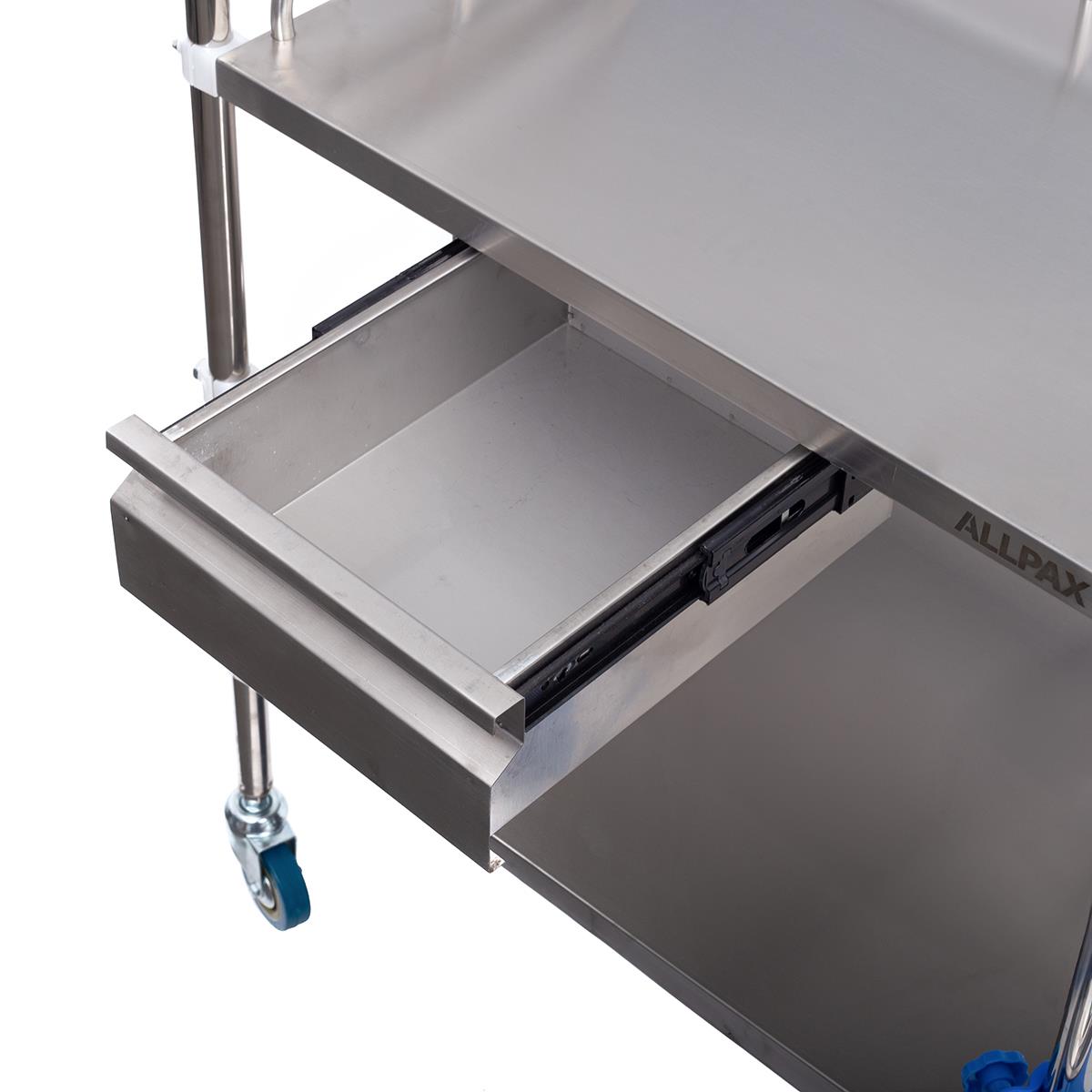 Laborwagen mit 2 Ablagen und Schublade