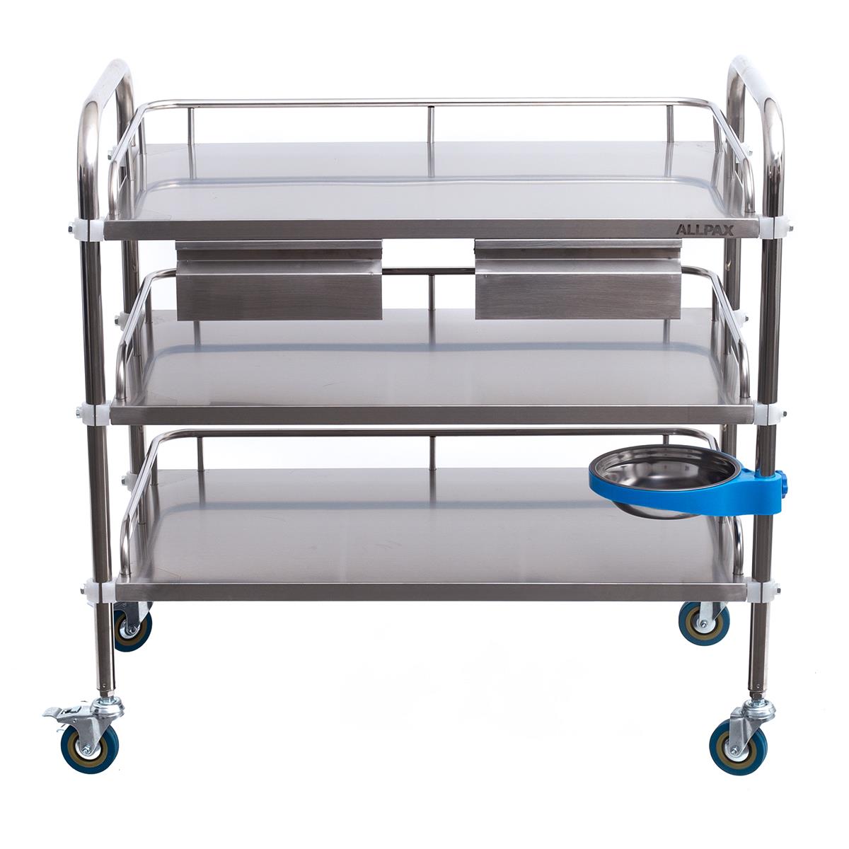 Laborwagen mit 3 Ablagen und 2 Schubladen 80 x 48 x 86 cm