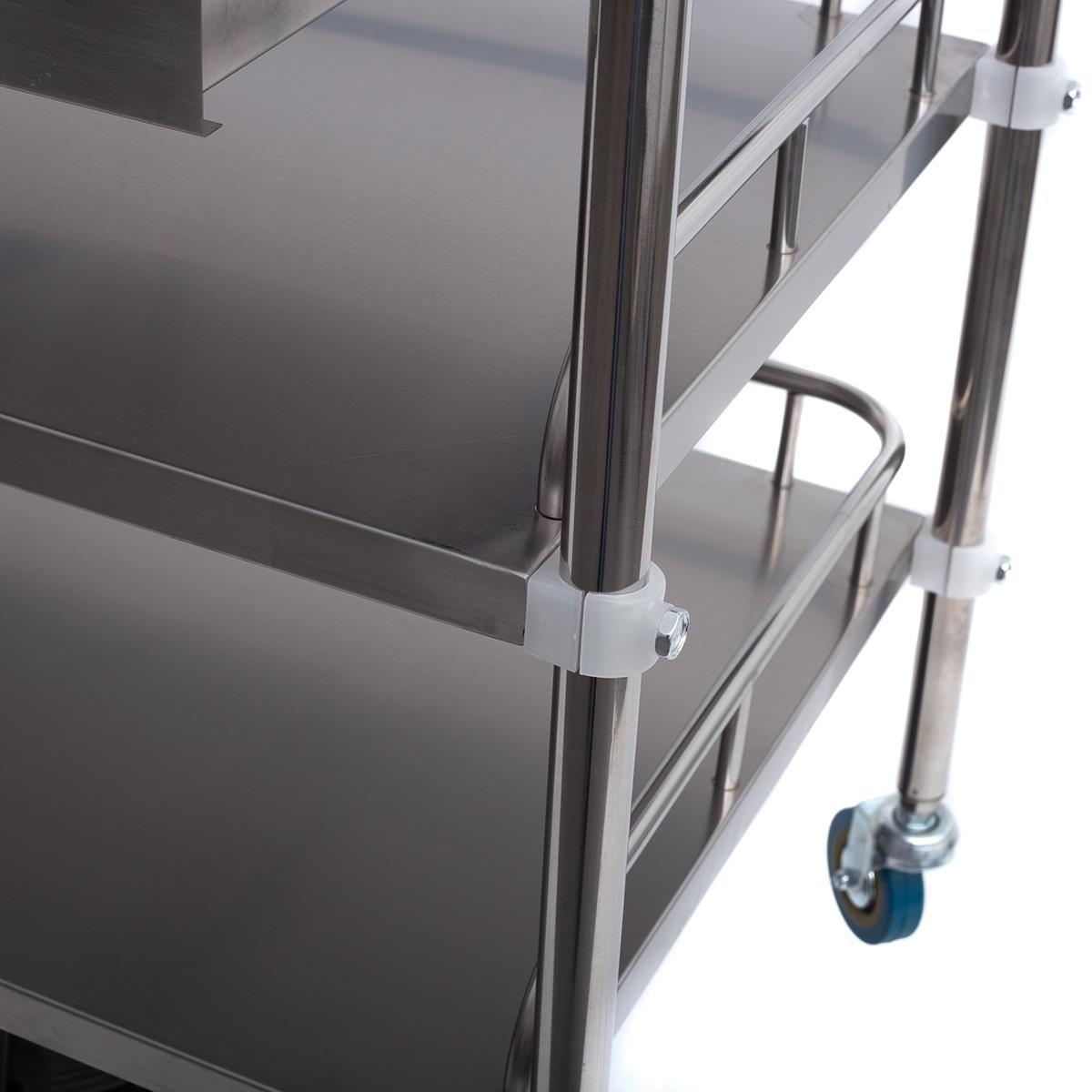 Laborwagen mit 3 Ablagen und 2 Schubladen 80 x 48 x 86 cm