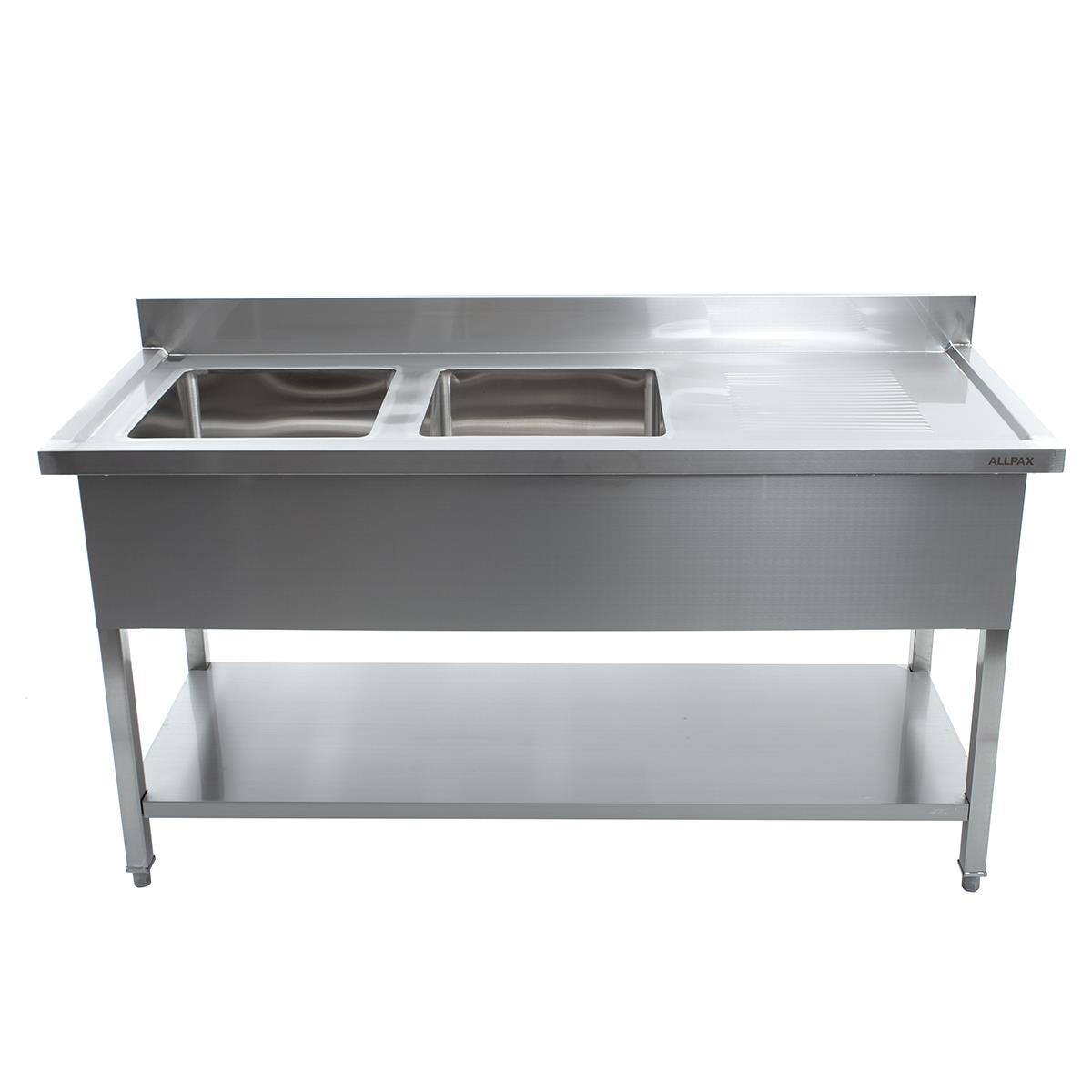 Edelstahl Spültisch 2 Becken