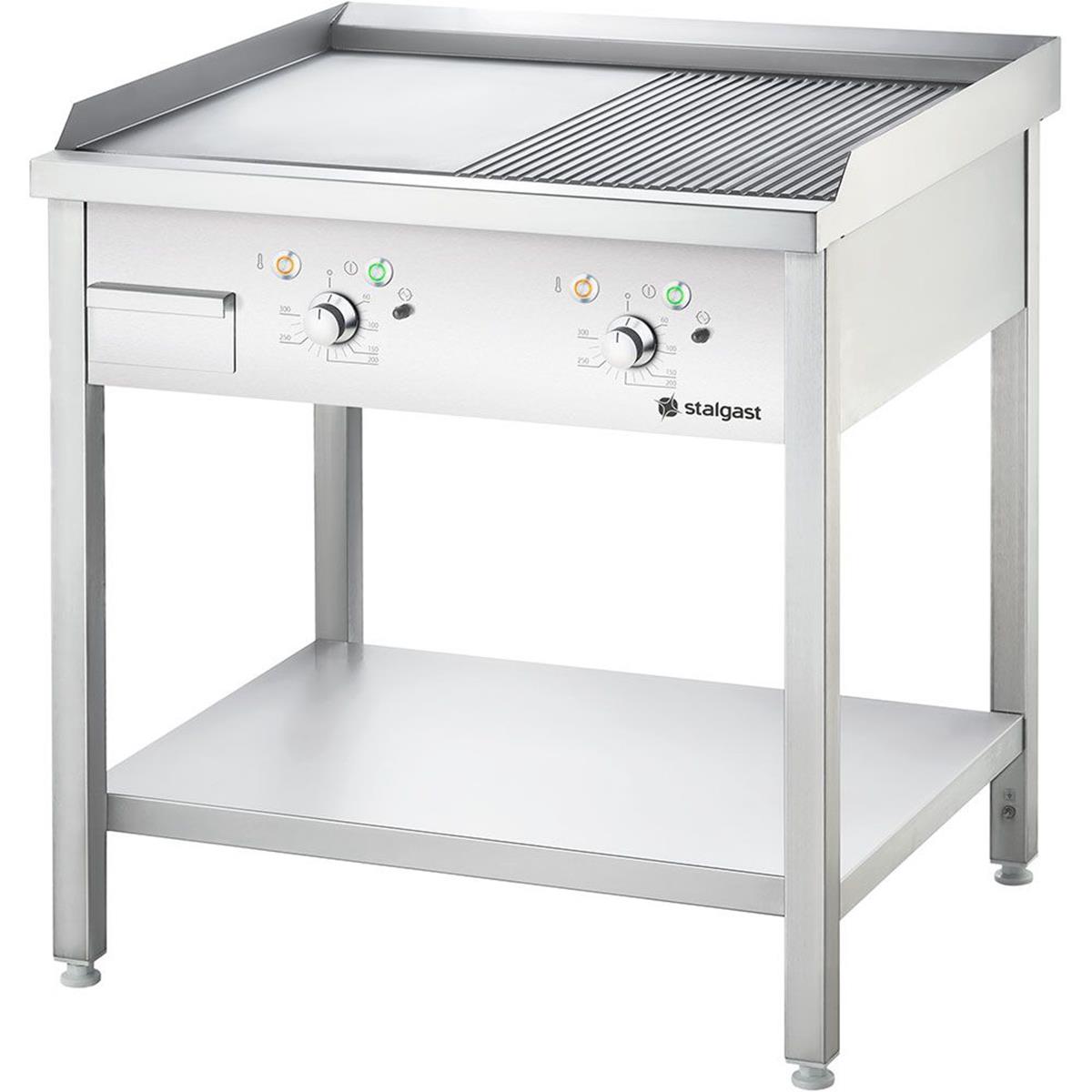 Elektro-Griddleplatte 800x700 mm mit offenem Unterbau