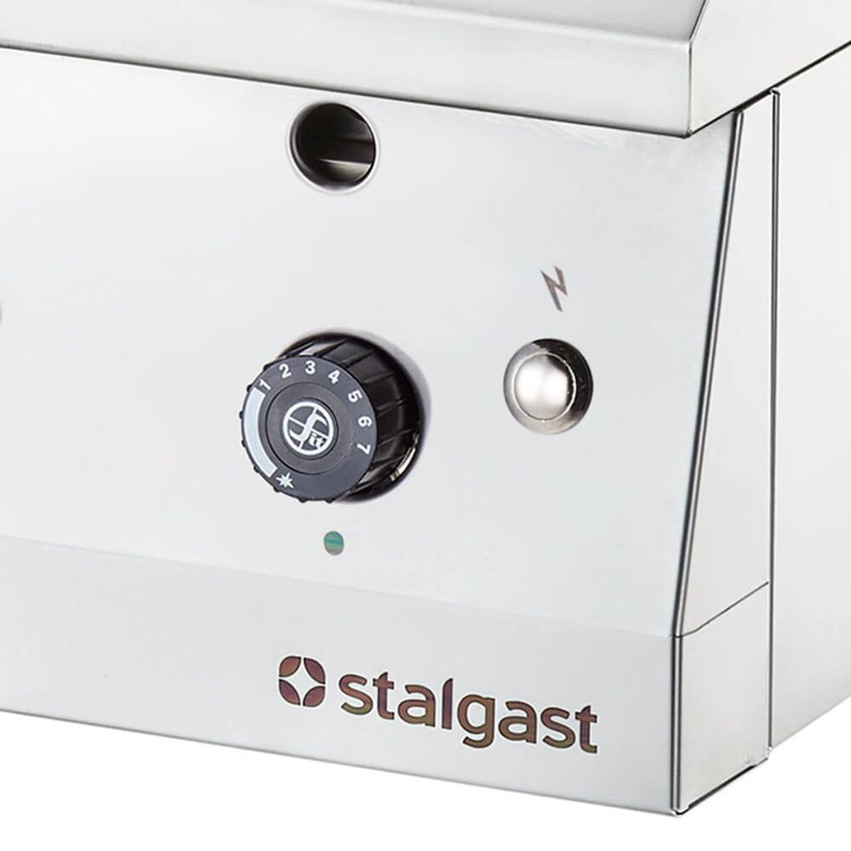 Gas-Griddleplatte verchromt Tischgerät glatt oder gerillt