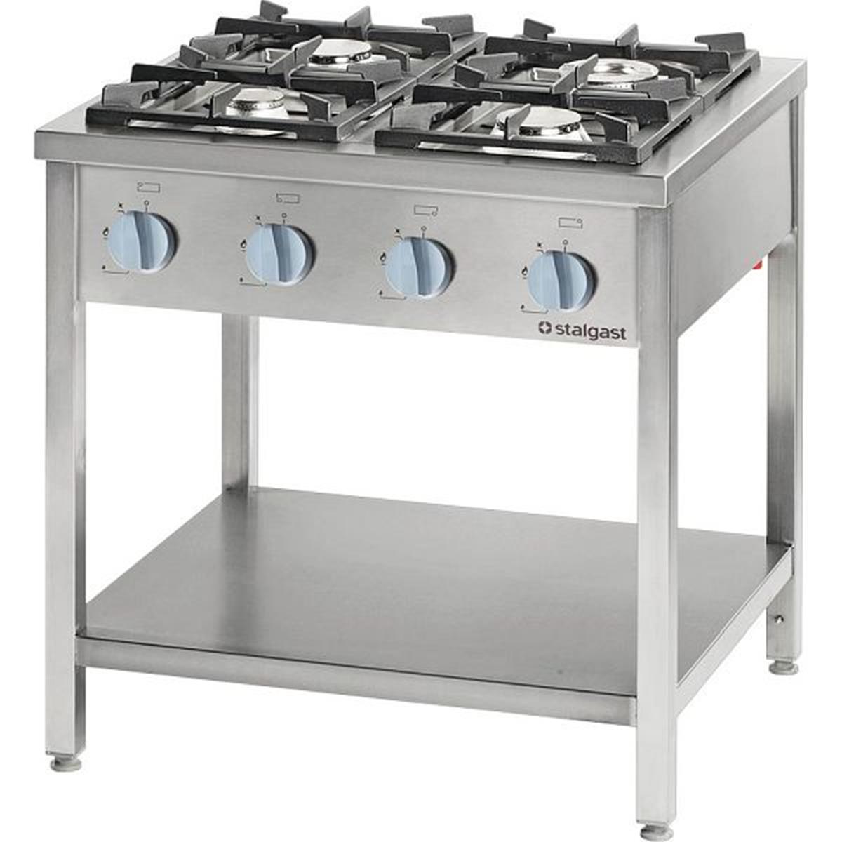 Gasherd Serie 700 mit 4 / 6 Brennern, 800 / 1200 mm Breite