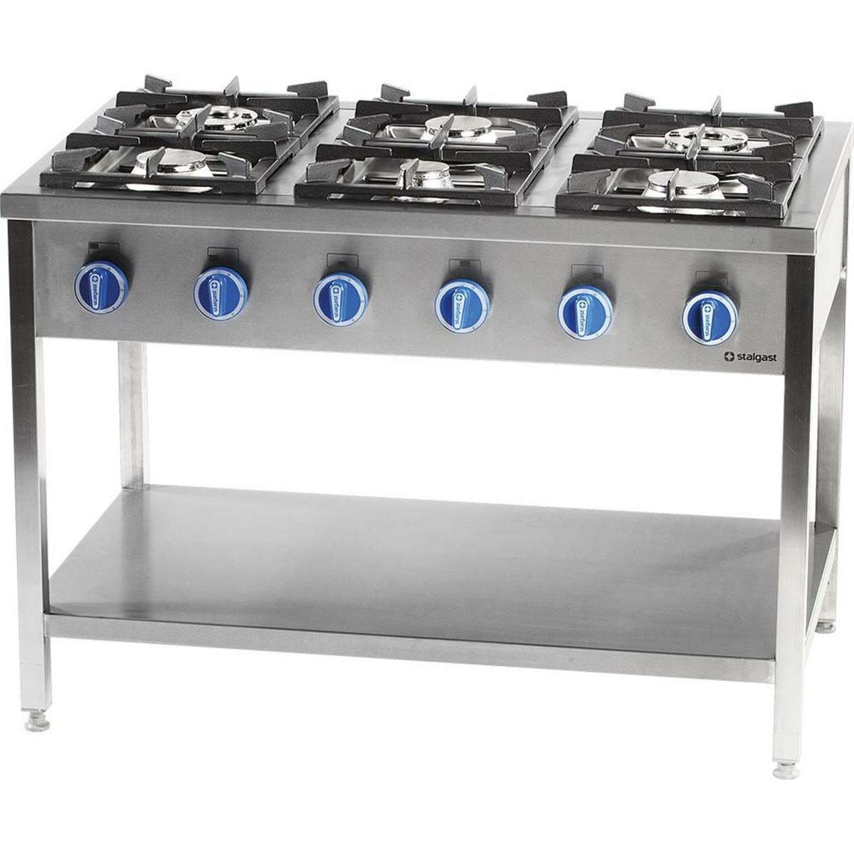 Gasherd Serie 700 mit 4 / 6 Brennern, 800 / 1200 mm Breite