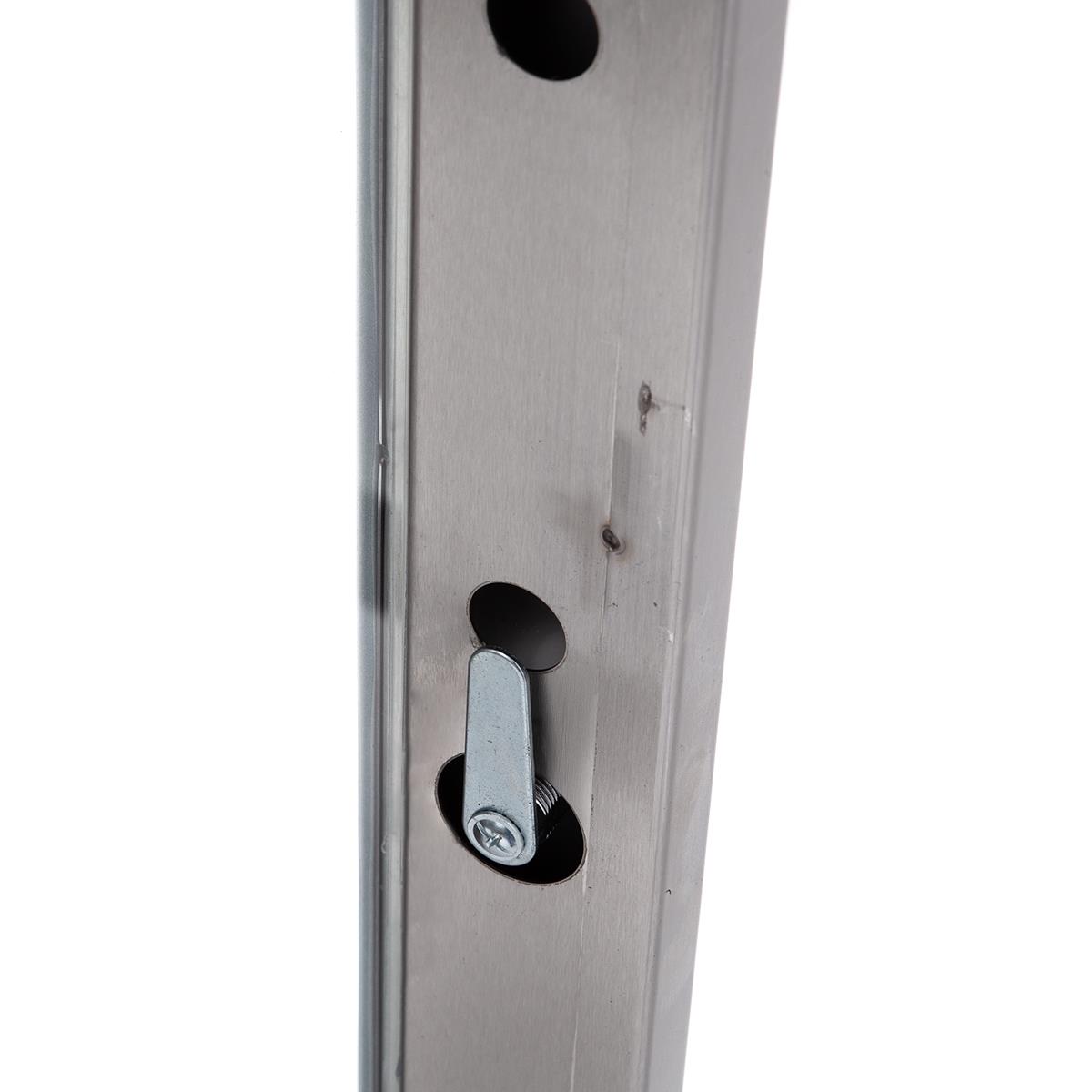 Edelstahl Hochschrank mit Glastüren, 90 x 180 cm