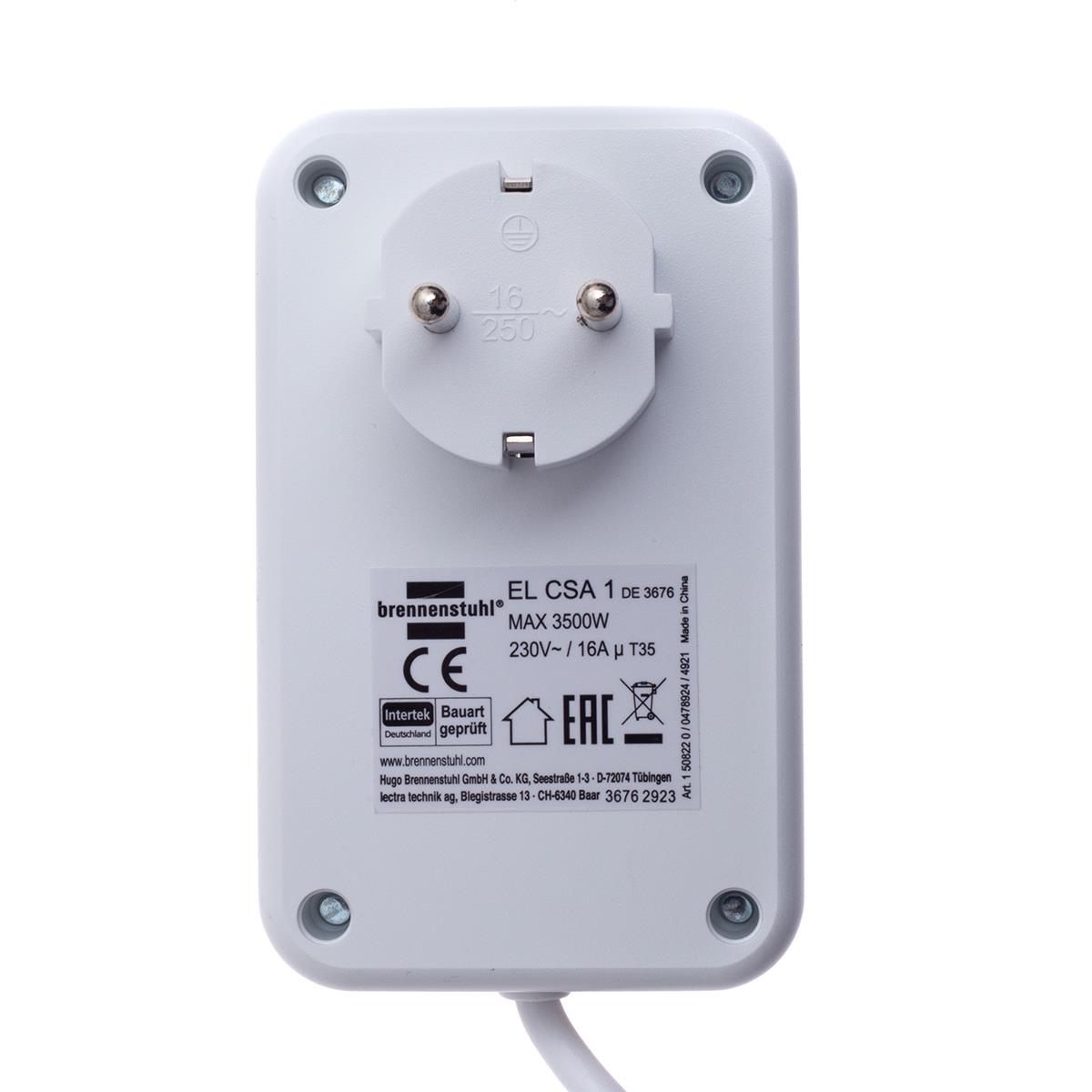 Steckdosenadapter Rückansicht
