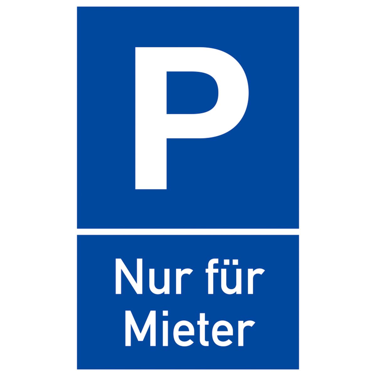 Parkplatzschild Aluminium