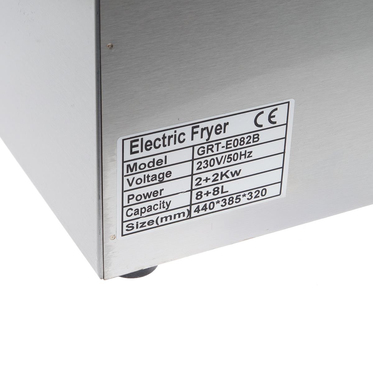 Elektro-Doppel-Fritteuse Typenschild