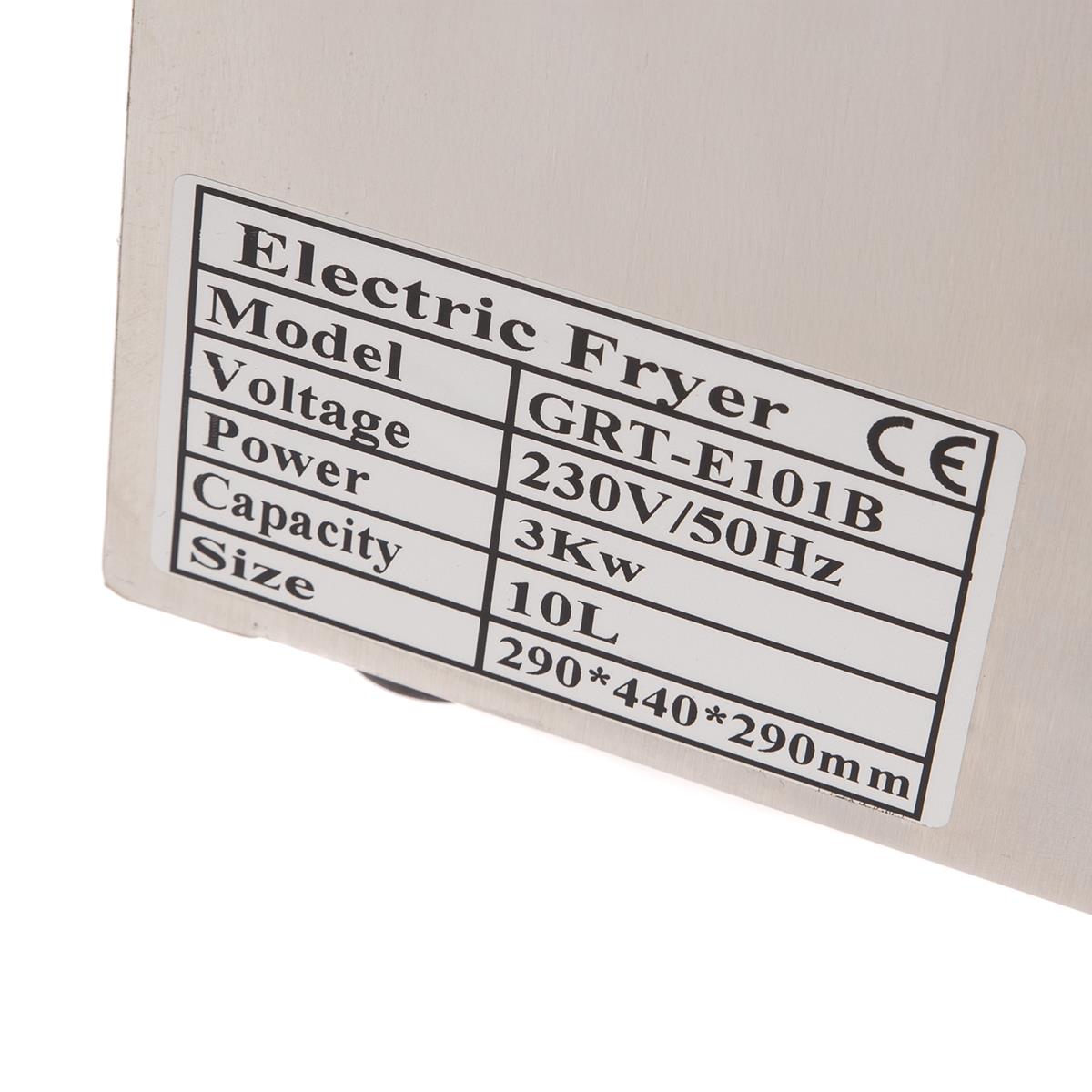 Elektro Fritteuse Typenschild