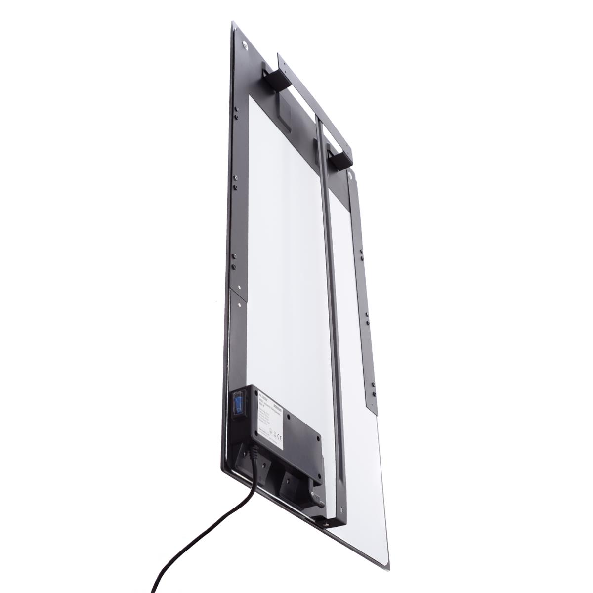 schwarze WIFI Infrarotheizung mit Handtuchhalter 600W