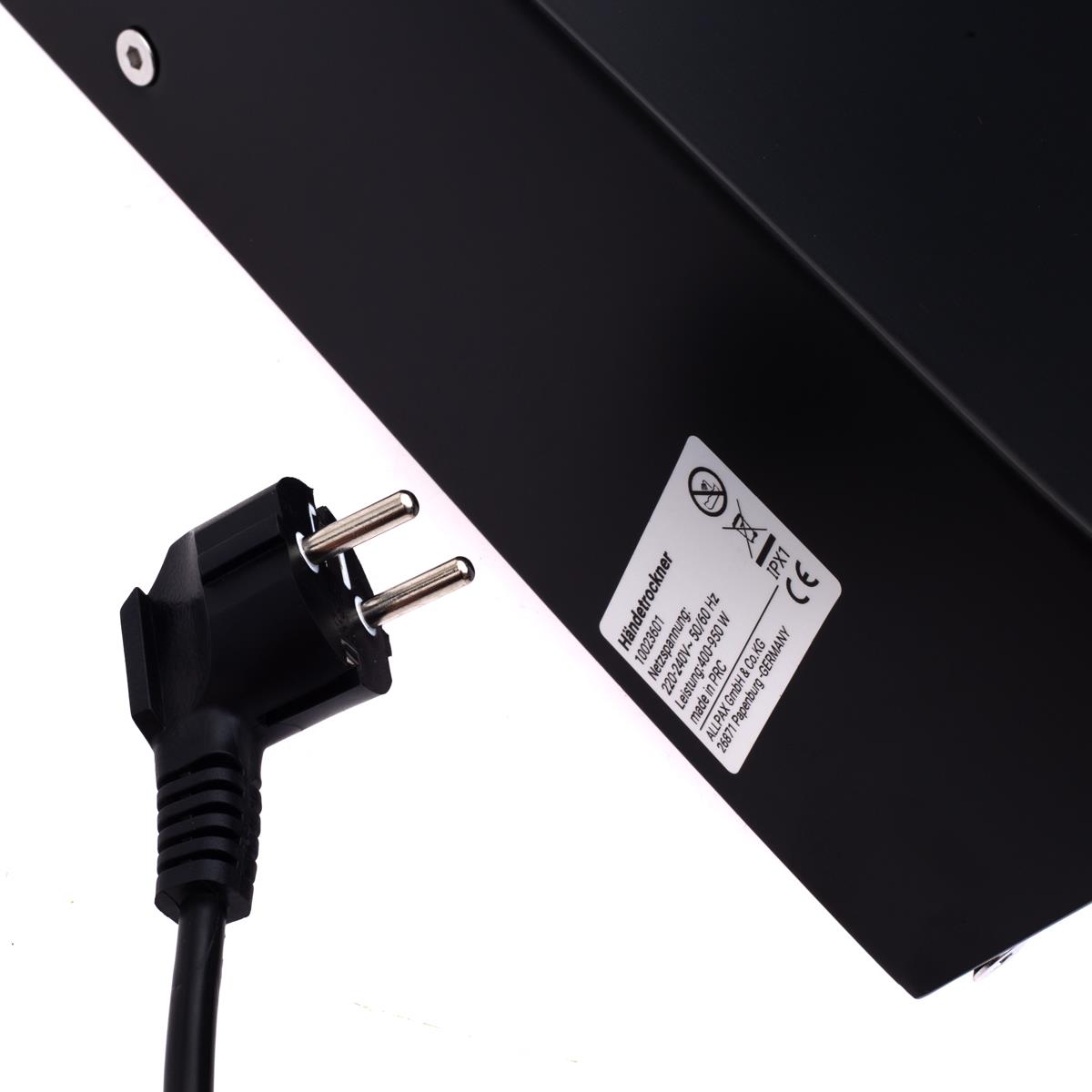 Händetrockner Schuko-Stecker