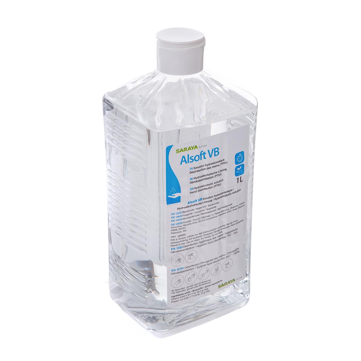 Saraya Alsoft VB Händedesinfektionsmittel, 1000 ml